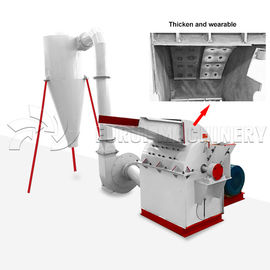 China Steel Wood Chip Crusher / Wood Chipper Grinder Customized Color Two Inlets supplier